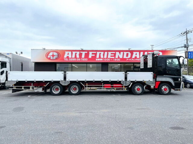 【1149】H24　スーパーグレート　平ボディアルミブロック　エアサス　木床　内フック27対　スタンション10対