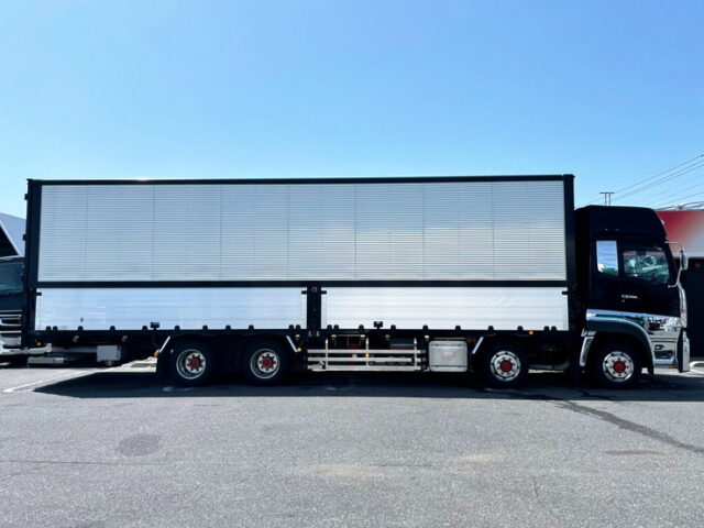 【1087】H29　クオン　ハイルーフ　ウィング　格納ゲート付　エアサス　木床