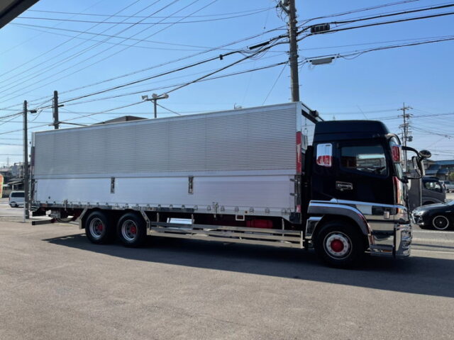 【1094】H30　スーパーグレート　ハイルーフ　ウィング　シャーシ新品　90アオリ　山田ボデー