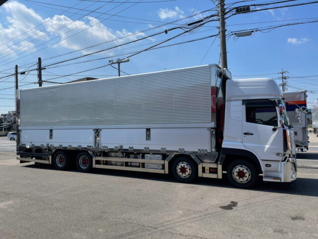 【1180】H30　クオン　ハイルーフ　ウィング　トレクス製ステンレスボデー　390馬力　AT