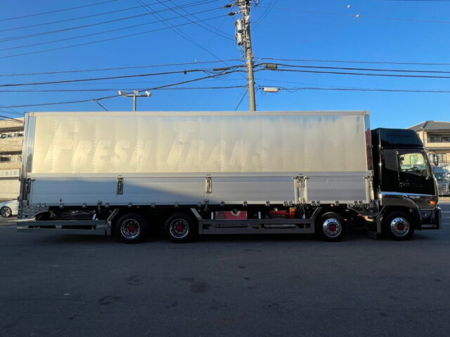 【1323】H19　クオン　ハイルーフ　ウィング　カスタム　総輪エアサス　アルミシマ床　ジョロダーレール4列