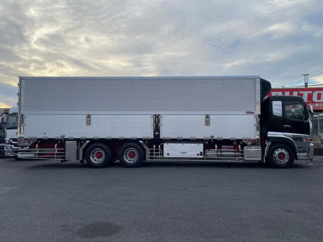 【1280】H27　クオン　冷凍ウィング　サブエンジン　低温設定　格納ゲート　ジョロダーレール4列　木床