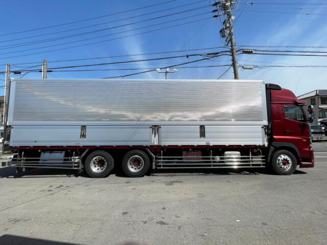 【1408】H30　17プロフィア　ハイルーフ　ウィング　10輪　ステンレス多数　木床　