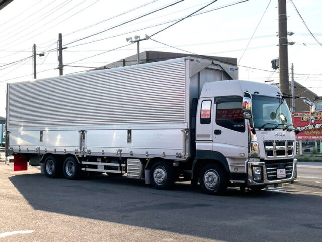【1480】H27　ギガ　ハイルーフ　ウィング　木床　7速MT　380馬力　リア門口ステンレス