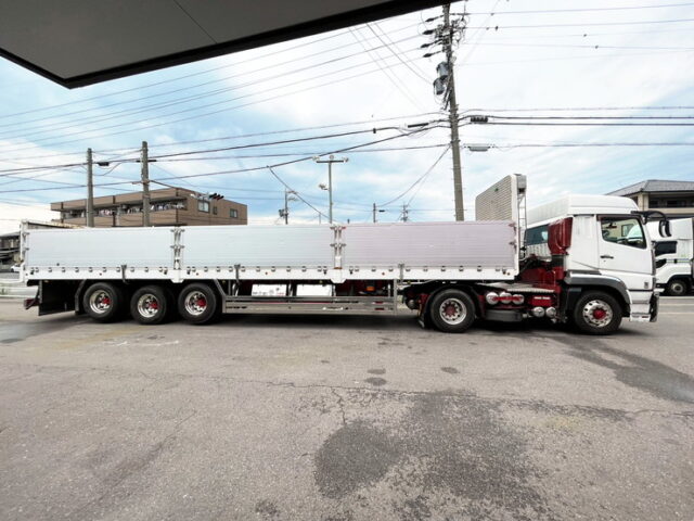 【1527】H30　平ボデートレーラー　1M10アオリ　7方開　リフトアクスル　エアサス