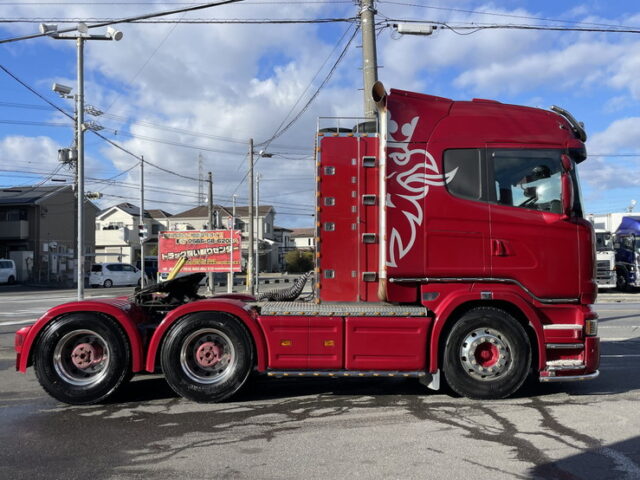 スカニア：R580：トレーラーヘッド：ダブル：V8：煙突マフラー：架装多数