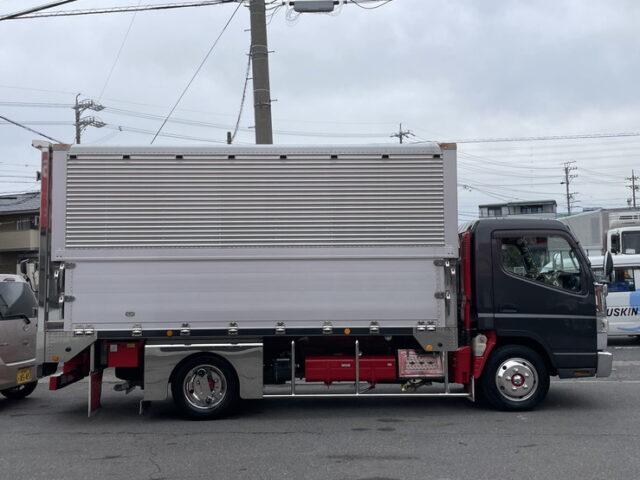 ブルーテックキャンター　ワイドロング　ウィング　架装多数　リア門口ステンレス