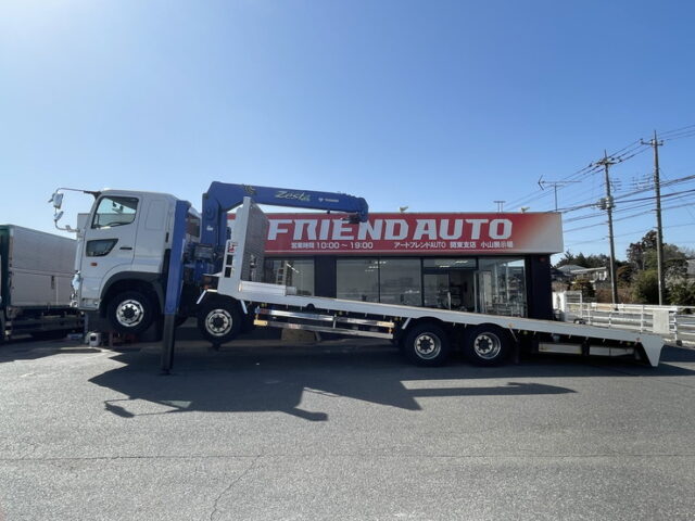 日野：プロフィア：ハイジャッキセルフ：アルミホイール：ステンレスサイドバンパー：TADANO４段クレーン