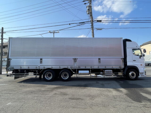 日野：17プロフィア：ハイルーフ：ウィング：10輪：リア門口ステンレス