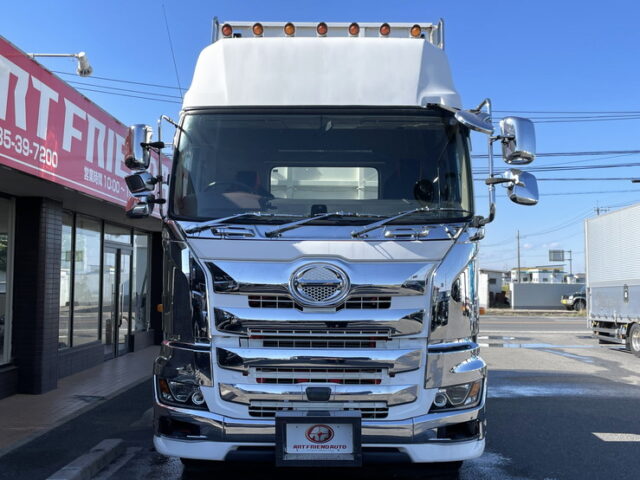 日野：17プロフィア：ダンプ：ハイルーフ：Ｌゲート：アルミホイール：メッキ多数