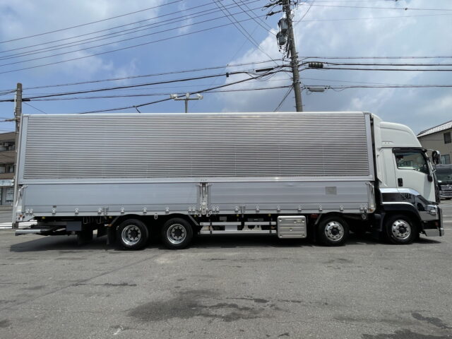 いすゞ：ギガ：ハイルーフ：ウィング：木床：格納パワーゲート：アルミホイール