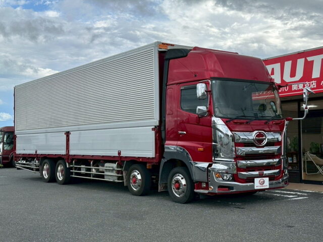 日野：17プロフィア：ハイルーフ：ウィング：メッキ多数：格納パワーゲート