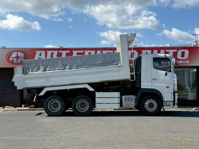 日野：プロフィア：ダンプ：5300×2350：アルミホイール：自重計：電動コボレーン：7速