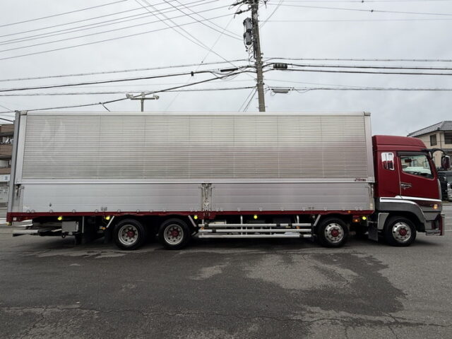 スーパーグレート：ハイルーフ：ウィング：メッキ多数：アルミホイール：格納ゲート