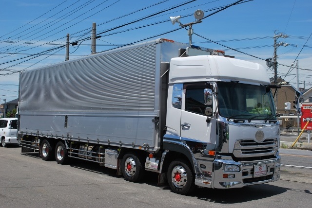 【407】クオン　低床　アルミウイング　ハイルーフ　リアエアサス