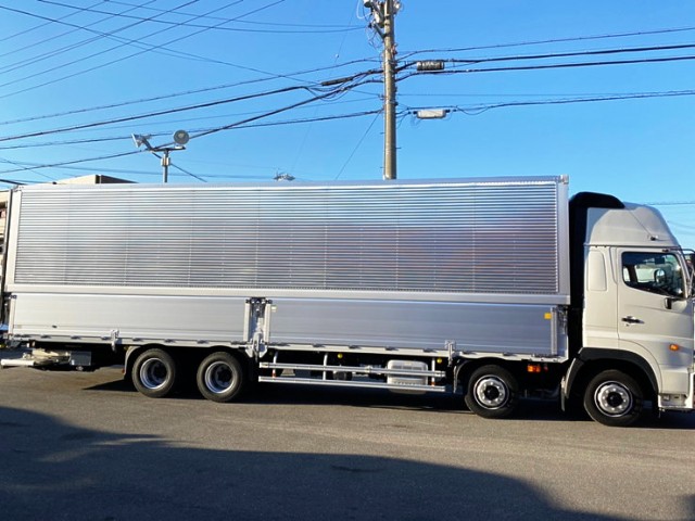 【553】日野　17プロフィア　ハイルーフ　ウィング　格納ゲート　門口ステンレス