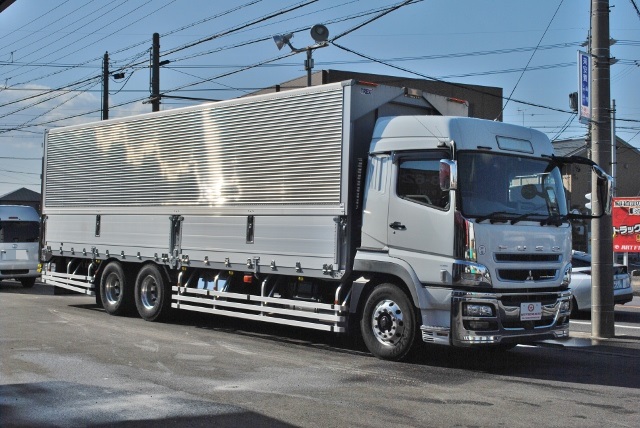 【375】三菱ふそうスーパーグレート　中低床　アルミウイング　ハイルーフ　総輪エアサス　