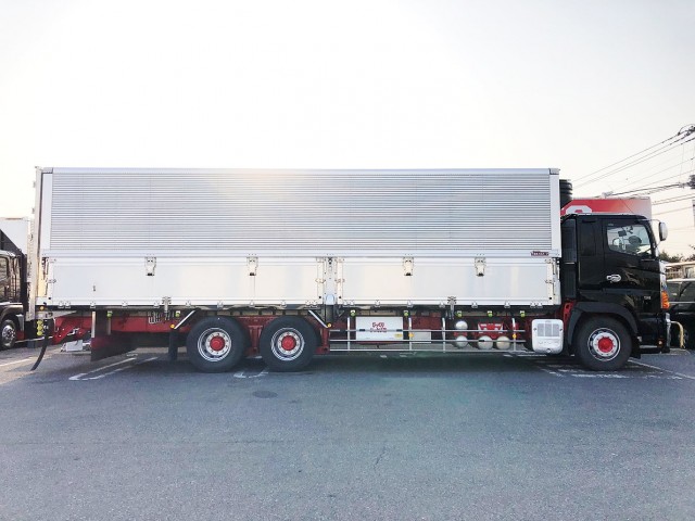 【369】日野プロフィア　高床　冷凍ウィング　床アルミ縞