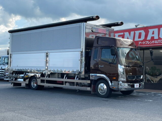 三菱ふそう　ファイター　ハイルーフ　冷凍ウィング　ヤマダボディ　ステンレスサイドバンパー　