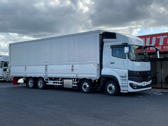 【現行型】スーパーグレートスーパーハイルーフ：ウィング未使用：リア門口ステンレス