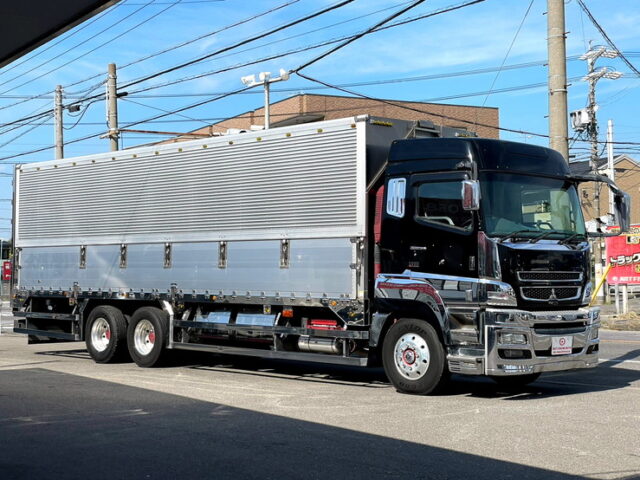 【1508】H22　スーパーグレート　ハイルーフ　ハイキャブ　ウィング　ステンレス多数　エアサス　木床