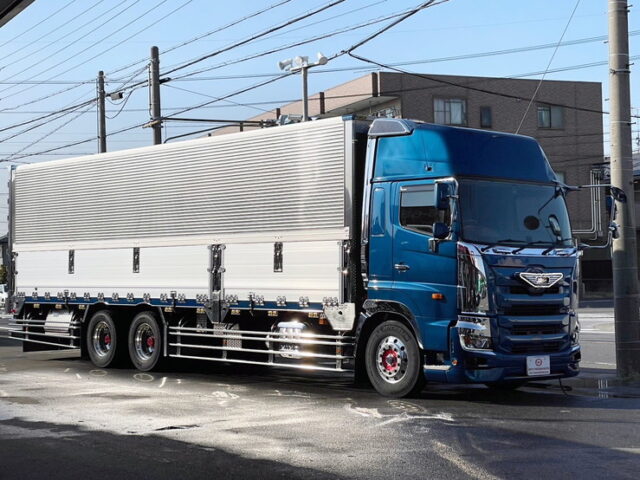 17プロフィア　ハイルーフ　ウィング　造りボディ　90アオリ　ステンレス多数　7速MT