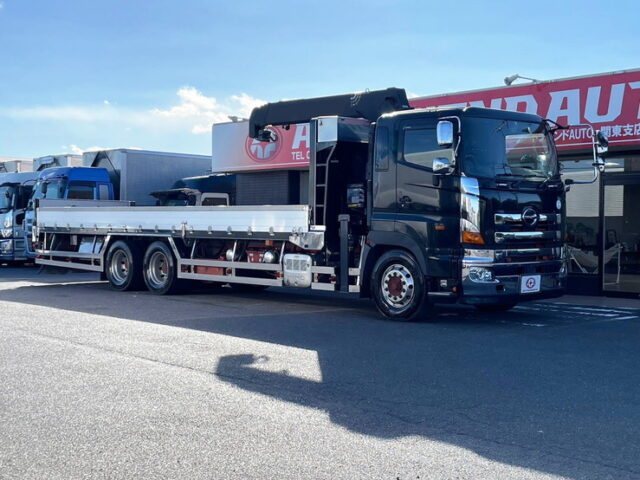 プロフィア　平ボディー　４段クレーン　ステンレス多数　　