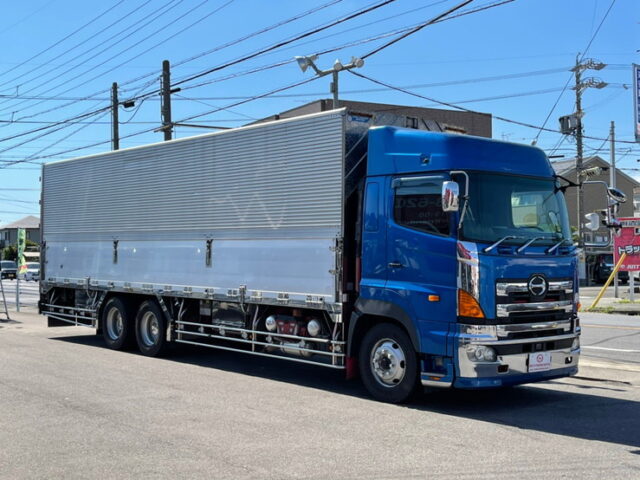 【869】H18　プロフィア　ハイルーフ　10輪ウィング　前後門工　ロッカーレールステンレス　7速MT