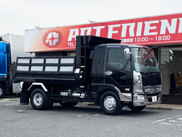 【940】H21　ファイター　ダンプ　電動コボレーン付　新明和ボディ　寝台付　車検付