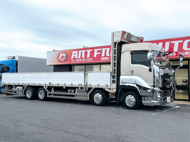 【947】H29　ギガ　ハイルーフ　平ボデーアルミB　4軸　ステンレス多数