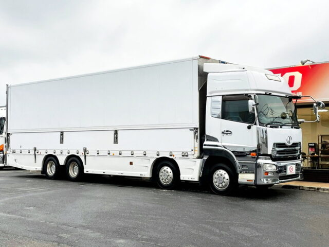 【963】H20　クオン　ハイルーフ　ウィング　総輪エアサス　エアロ付　委託販売