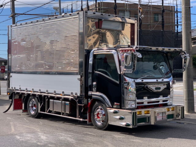 【964】H25　エルフ　ウィング　架装多数　波板ステンレス　造りボディ　ワイド