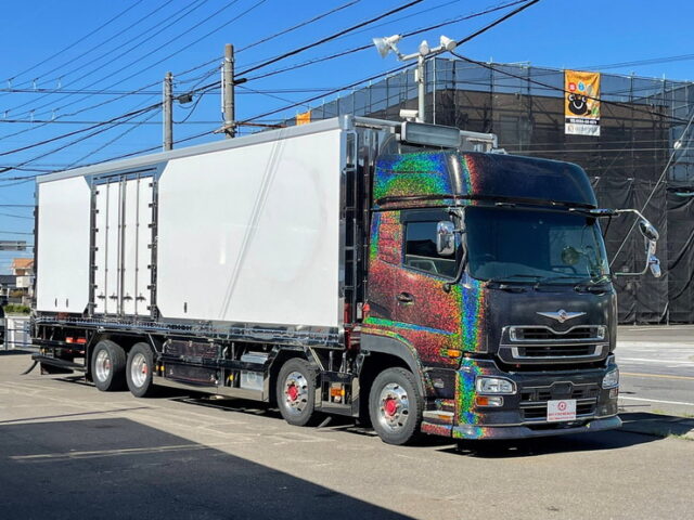 【972】H28　クオン　ハイルーフ　冷凍バン　両サイド観音　ジョロ4キーストン　サブエンジン　410馬力