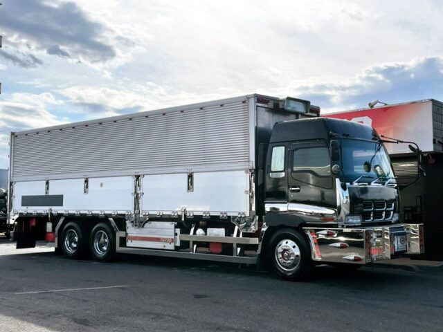 【987】H18　ギガ　ハイルーフ　冷凍ウィング　10輪　造りボディ　1Mアオリ