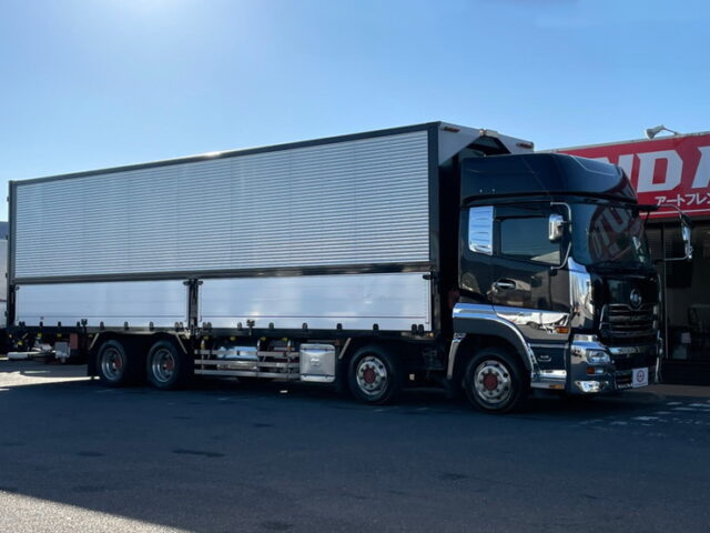 【1014】H28　クオン　ハイルーフ　トレクスボディ　ウィング　格納ゲート付　エアサス　木床