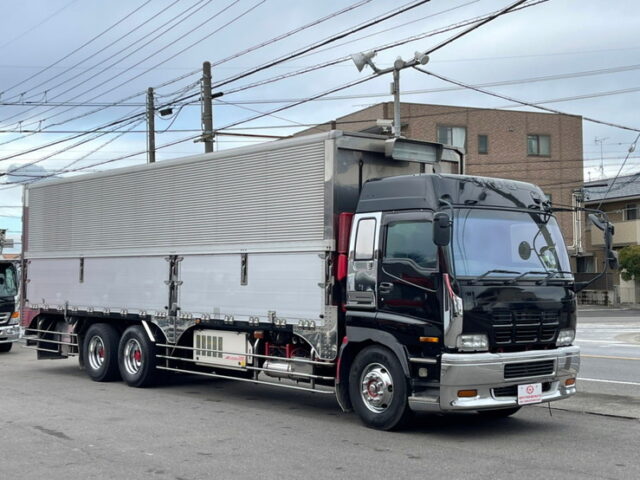 【1020】H14　ギガ　ハイルーフ　冷凍ウィング　1Mアオリ　10輪