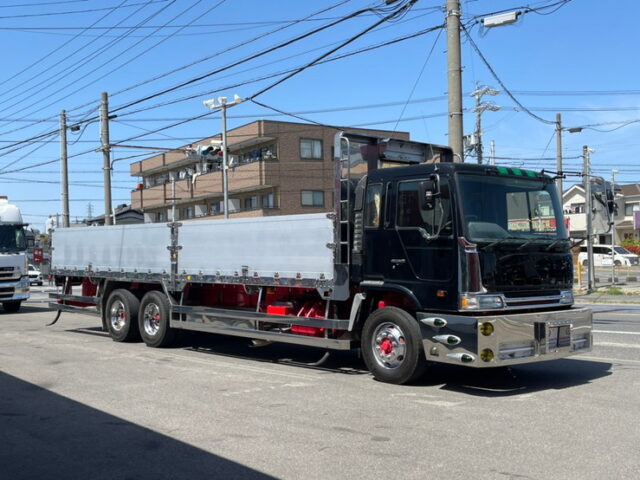 【1034】H10　プロフィア　平ボデー　アルミブロック　90アオリ　メッキホイール　ステンレス多数