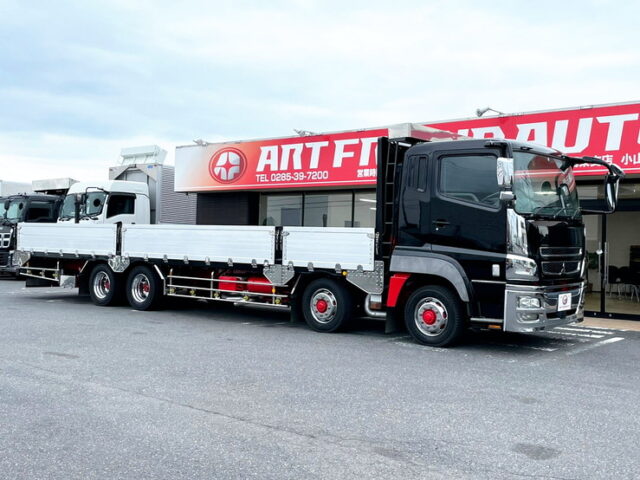 【1149】H24　スーパーグレート　平ボディアルミブロック　エアサス　木床　内フック27対　スタンション10対