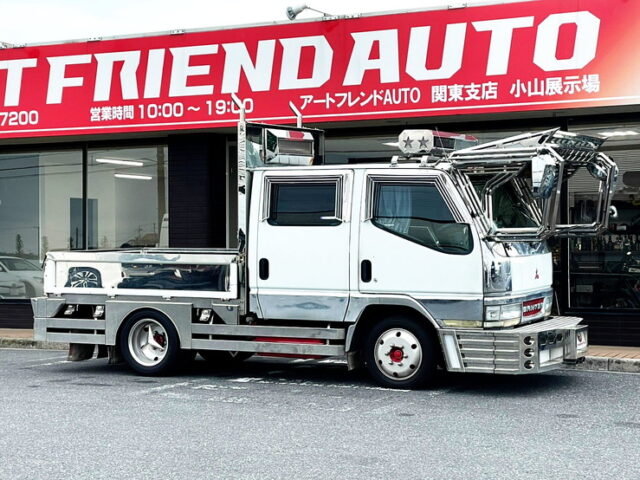 【1155】H12　キャンター　ダブルキャブ　架装多数　マニ割り　煙突マフラー　5速MT