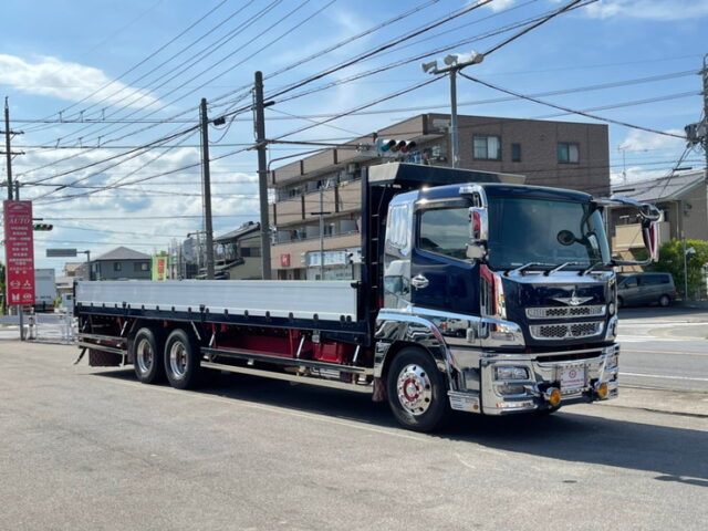 【1135】H26　スーパーグレート　平ボデーアルミB　2デフ　7速　420馬力　ステンレス多数