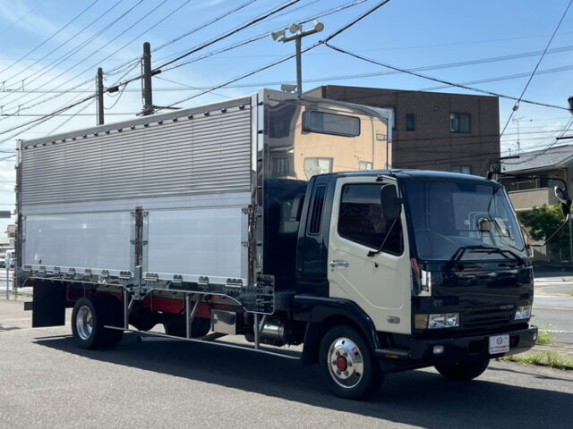 【1191】H12　ファイター　造りボディ　ウィング　1Mアオリ　6400　標準幅　アルミシマ床　生エンジン