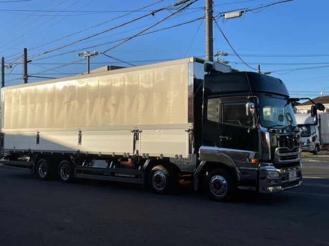 【1323】H19　クオン　ハイルーフ　ウィング　カスタム　総輪エアサス　アルミシマ床　ジョロダーレール4列