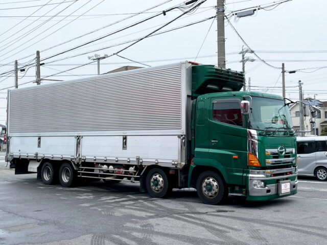 【1350】H22 プロフィア 冷凍ウィング リア門口ステンレス 木床 総輪エアサス