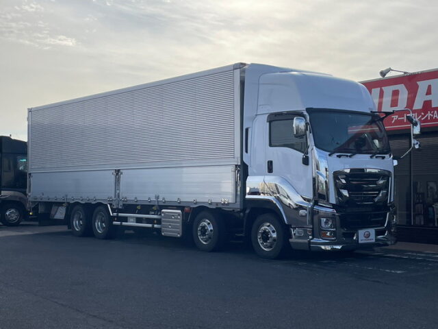 【1297】R3　ギガ　ハイルーフ　ウィング　リア門口ステンレス　7速　アルミホイール