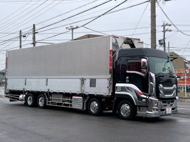 【1389】H30　ギガ　ハイルーフ　冷凍ウィング　ジョロダーレール4列　アルミ床　7速