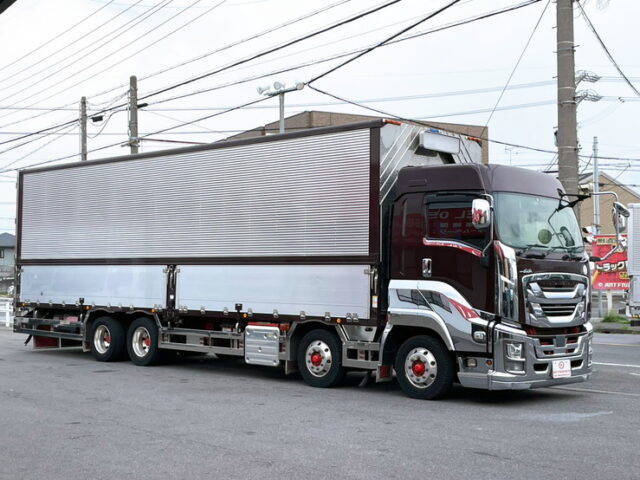 【1427】H31　ギガ　ハイルーフ　ウィング　架装多数　リア門口ステンレス　7速MT　380馬力