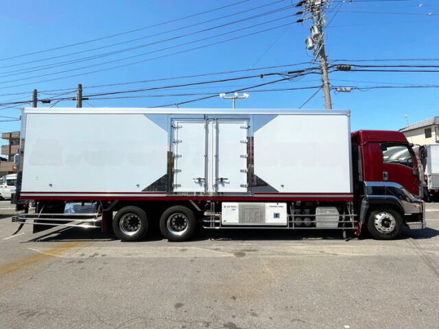 【1426】H28　ギガ　ハイルーフ　冷凍バン　ジョロダー4列　キーストン　サブエンジン　両サイド観音1Mオフセット