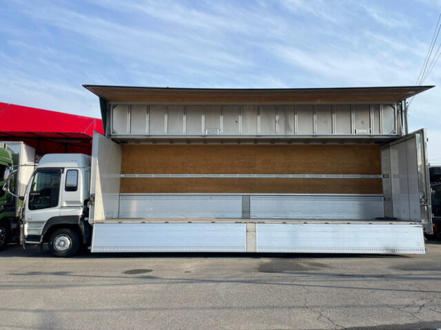 【1480】H27　ギガ　ハイルーフ　ウィング　木床　7速MT　380馬力　リア門口ステンレス