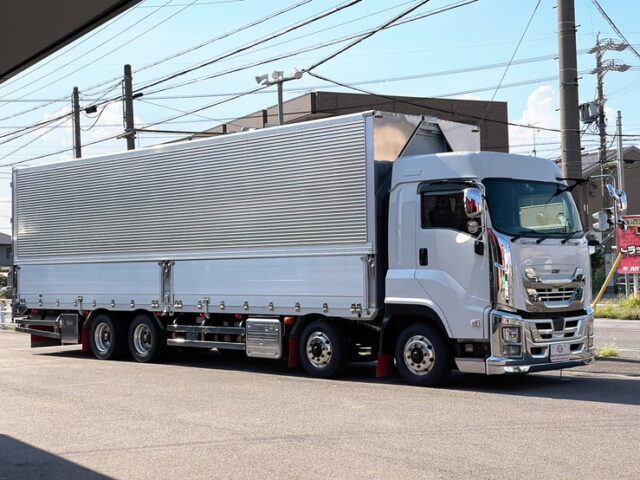 【1519】H30　ギガ　ハイルーフ　ウィング　リア門口ステンレス　7速MT　380馬力