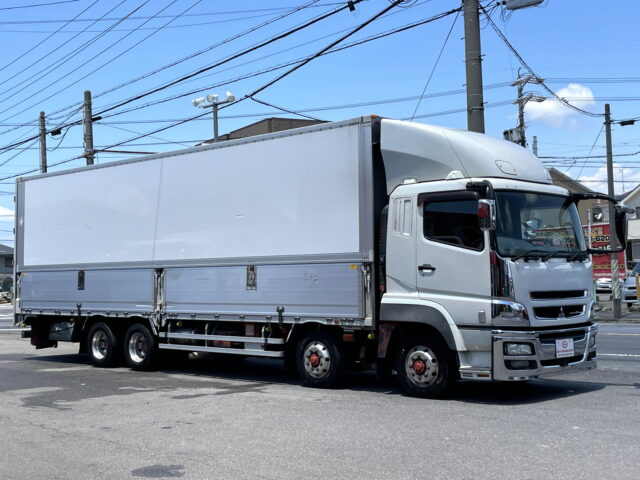 三菱ふそう　スーパーグレート　アルミウィング　７MT　リアエアサス　木床　380馬力